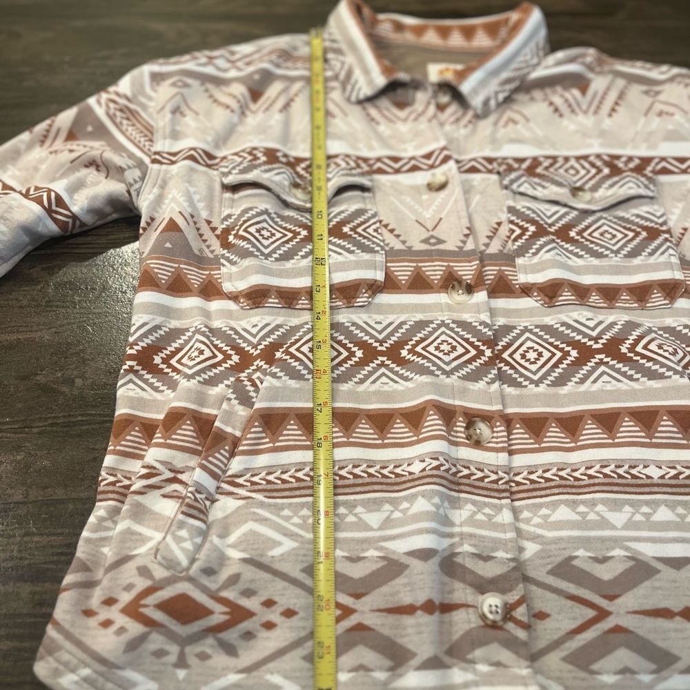 C&C California Geometric Pattern Jacket In Brown … - image 5